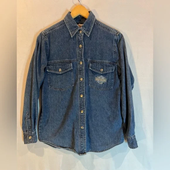 Vintage Harley Davidson button down shirt - Picture 3 of 8